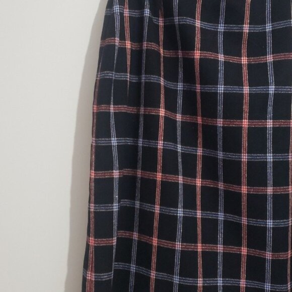 NWT Vintage 80s Plaid Pencil Skirt Size 14 Deadstock Work Dark Academia Alt - Picture 3 of 8